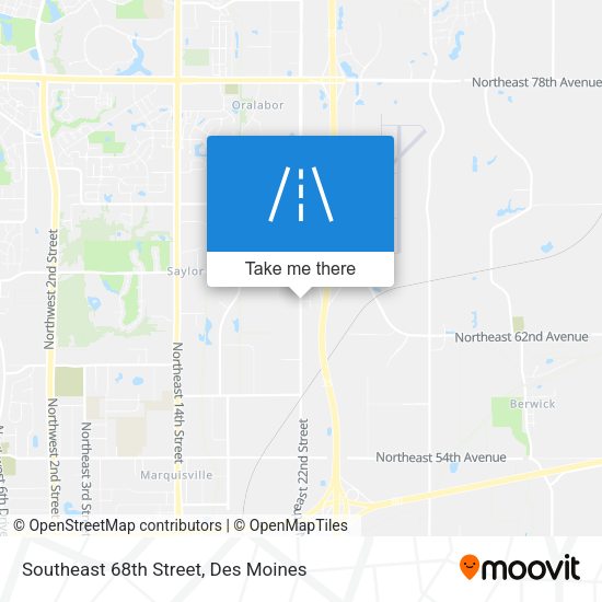 Southeast 68th Street map