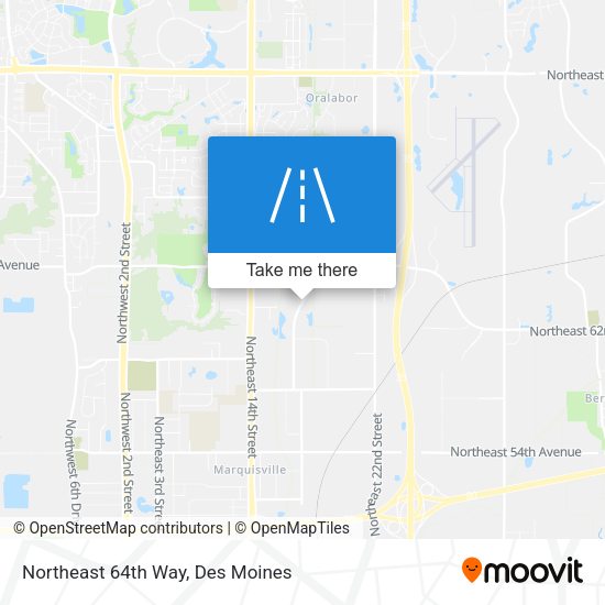 Northeast 64th Way map