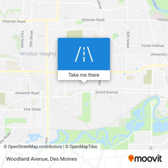 Mapa de Woodland Avenue