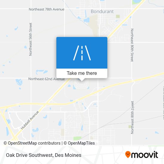 Oak Drive Southwest map