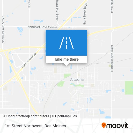 1st Street Northwest map