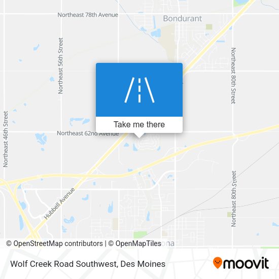 Wolf Creek Road Southwest map