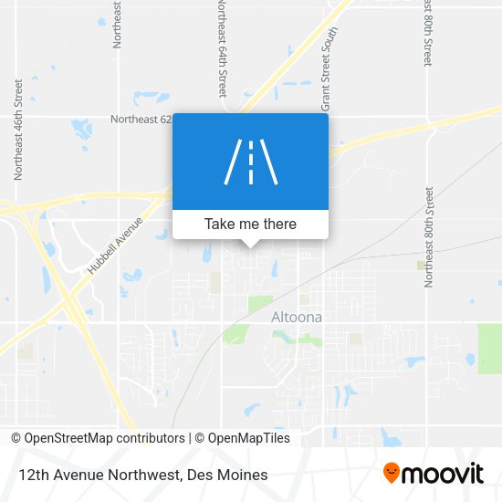 12th Avenue Northwest map