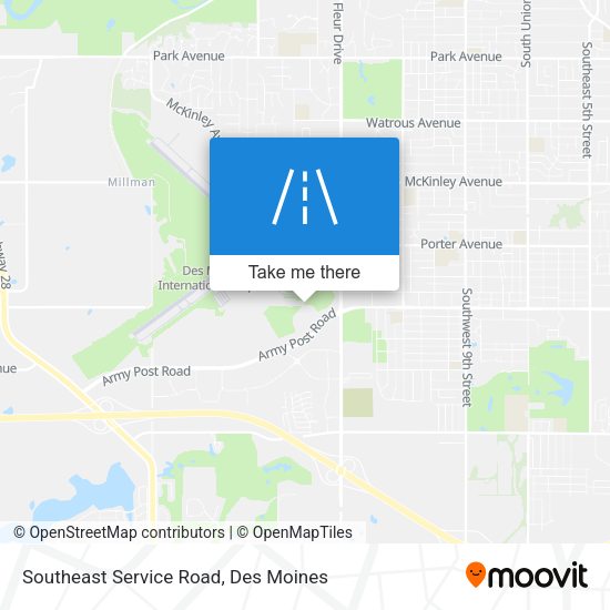 Southeast Service Road map