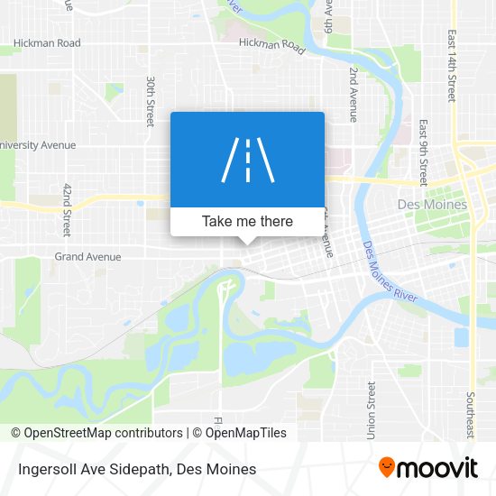 Ingersoll Ave Sidepath map