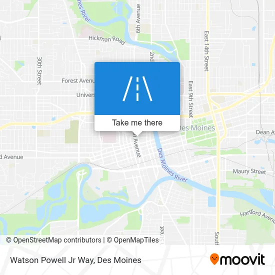 Watson Powell Jr Way map