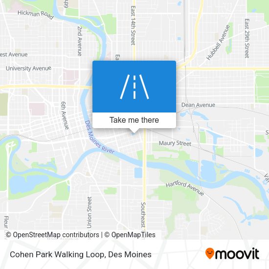 Cohen Park Walking Loop map