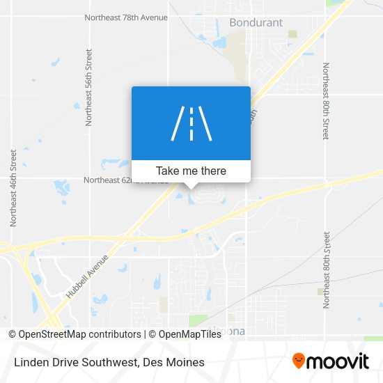 Linden Drive Southwest map