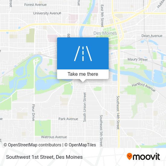 Southwest 1st Street map