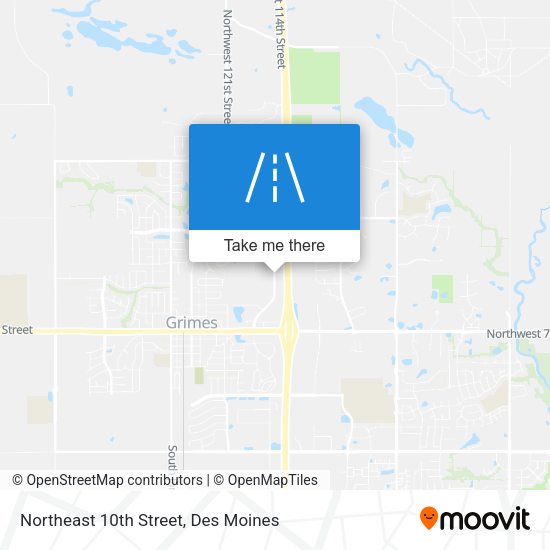 Northeast 10th Street map