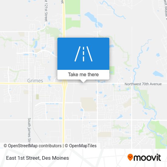 East 1st Street map
