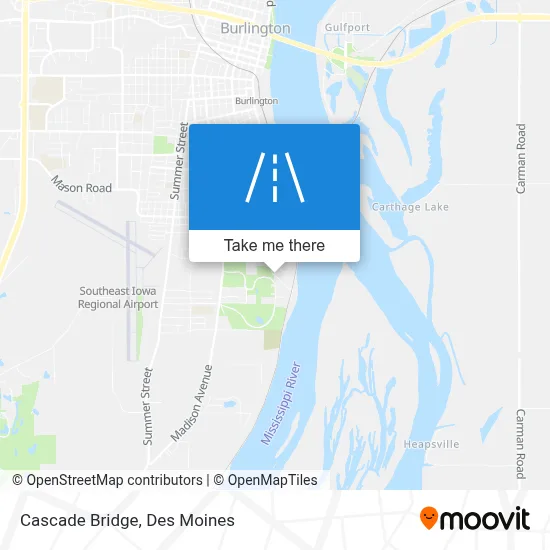 Cascade Bridge map