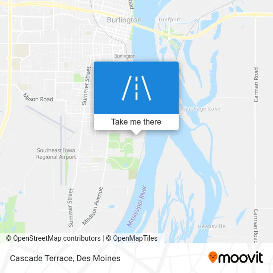 Cascade Terrace map