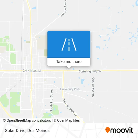 Solar Drive map