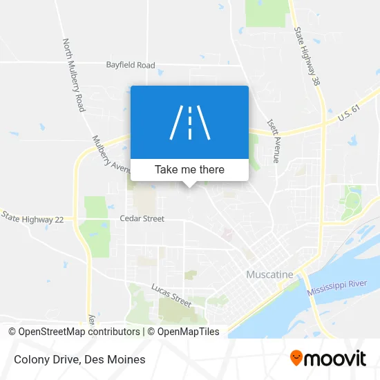 Colony Drive map