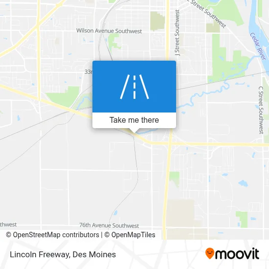 Lincoln Freeway map