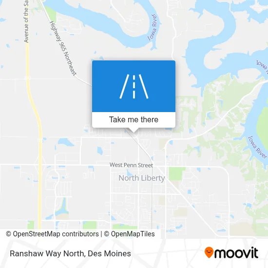 Ranshaw Way North map