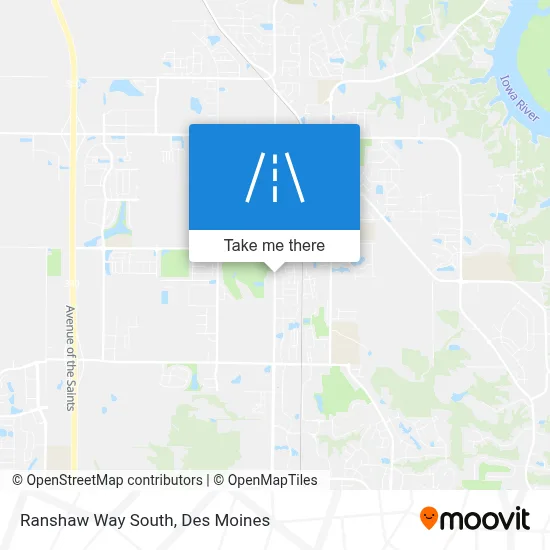 Ranshaw Way South map