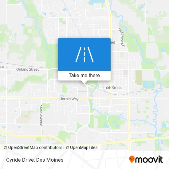Cyride Drive map