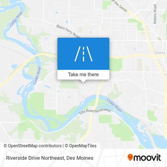 Riverside Drive Northeast map