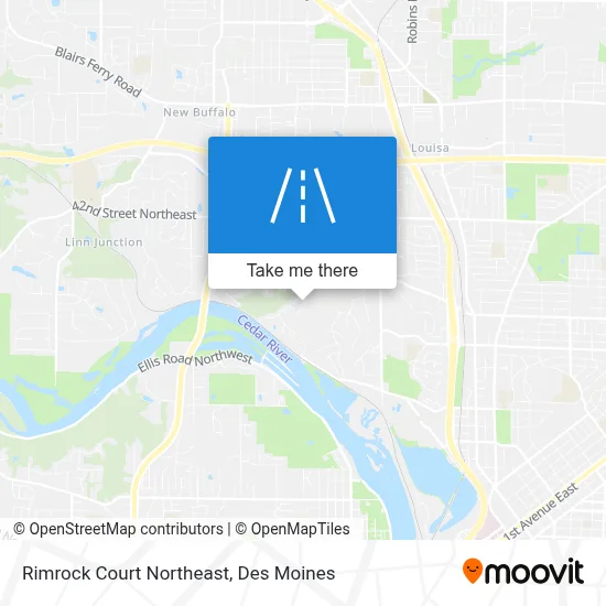 Rimrock Court Northeast map