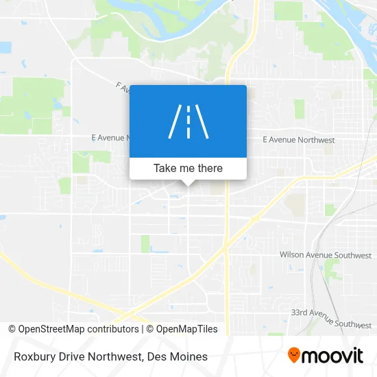 Roxbury Drive Northwest map