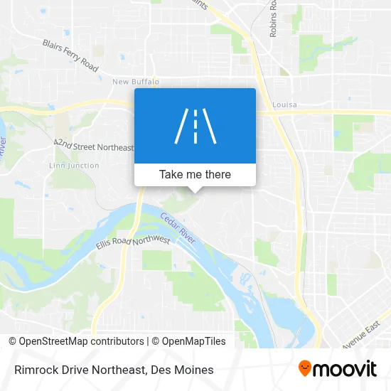 Rimrock Drive Northeast map