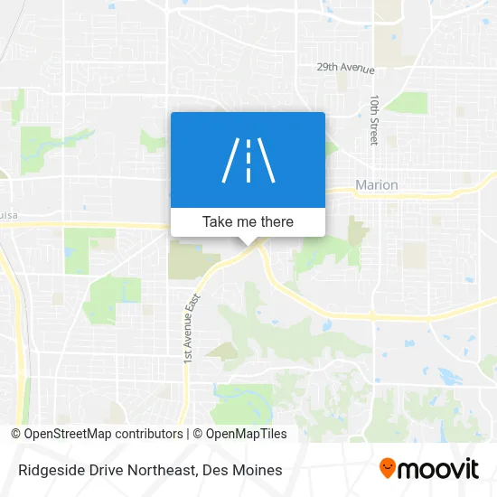 Ridgeside Drive Northeast map