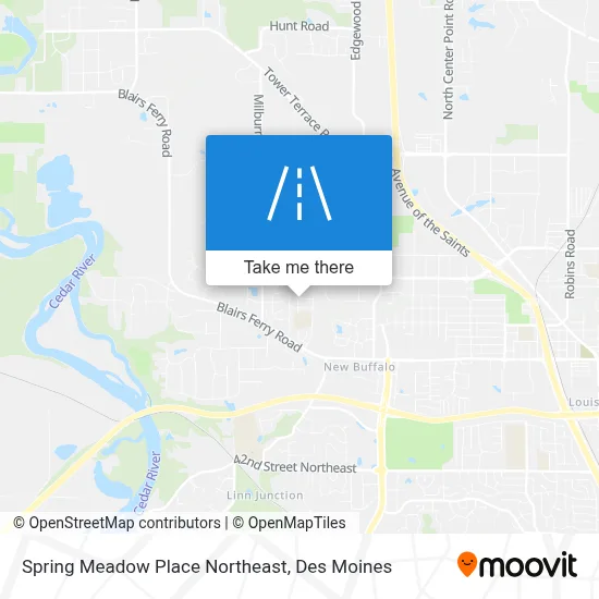 Spring Meadow Place Northeast map
