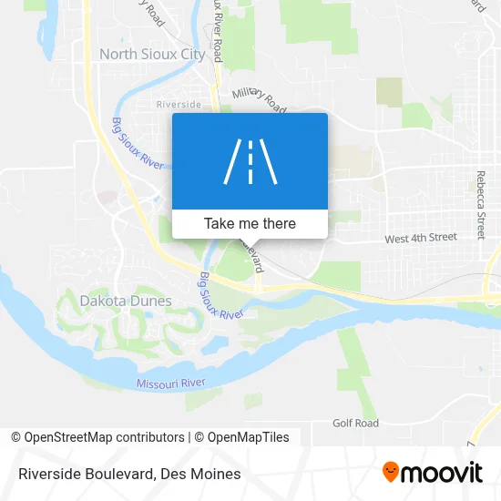 Riverside Boulevard map