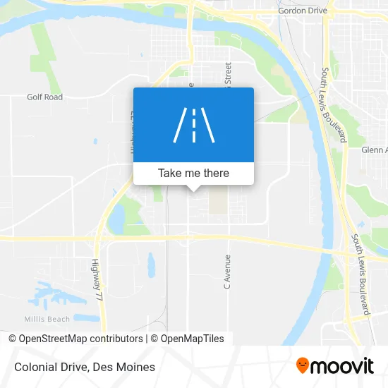 Colonial Drive map