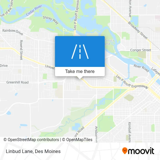 Linbud Lane map