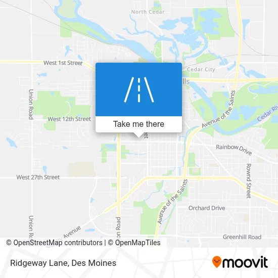 Ridgeway Lane map