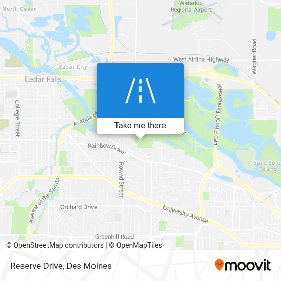 Reserve Drive map
