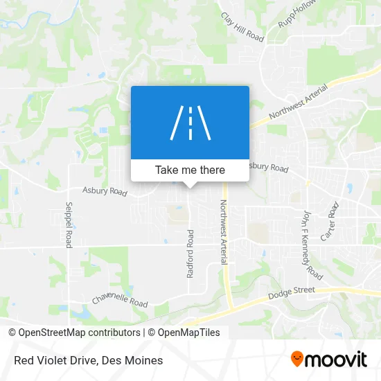 Red Violet Drive map