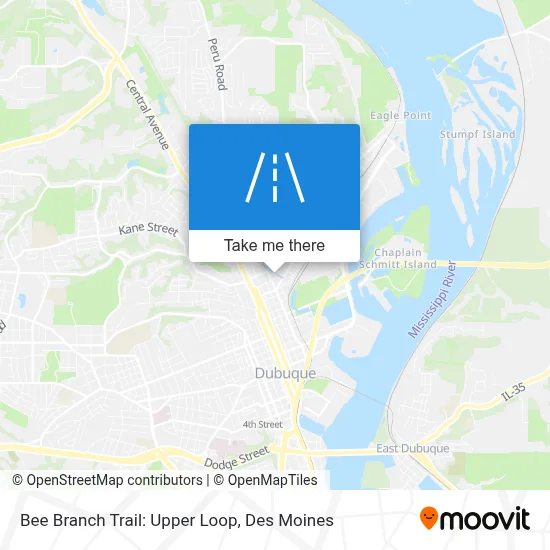 Bee Branch Trail: Upper Loop map