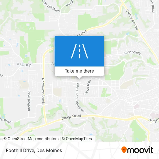 Foothill Drive map