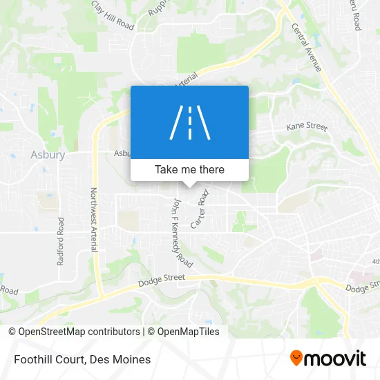 Foothill Court map