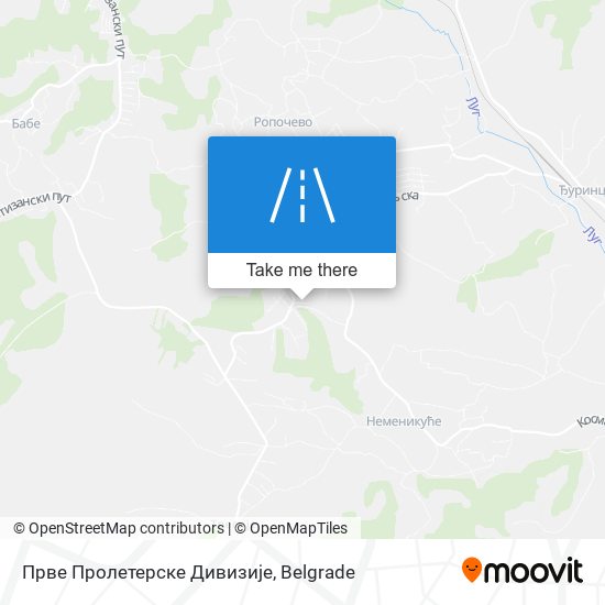 Прве Пролетерске Дивизије map