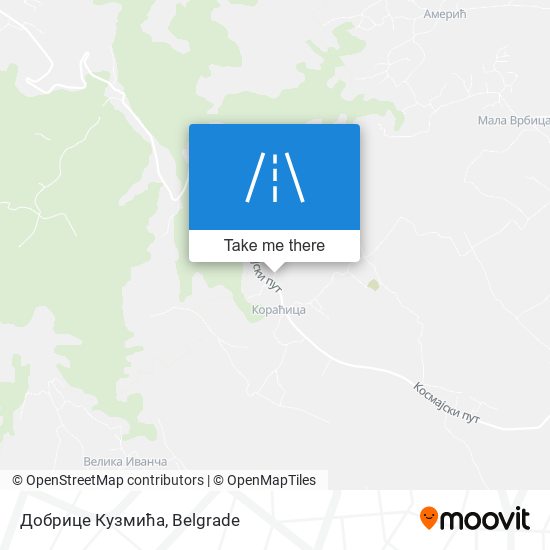 Добрице Кузмића map