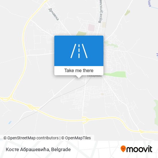 Косте Абрашевића map