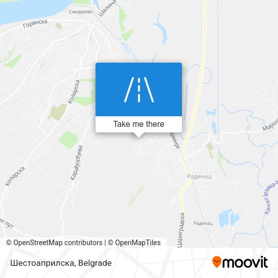 Шестоаприлска map