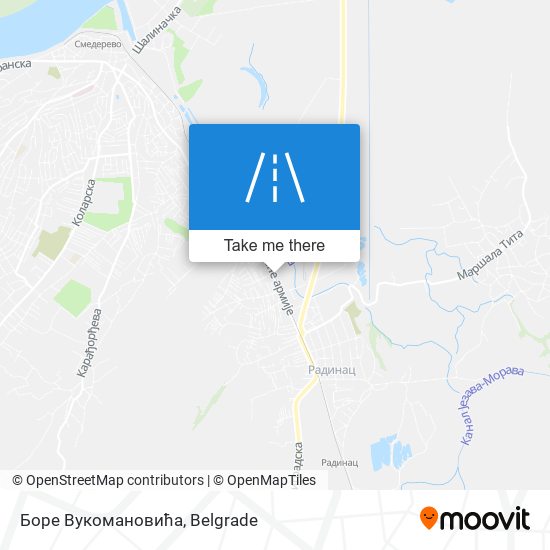 Боре Вукомановића map