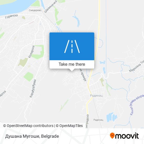 Душана Мугоше map