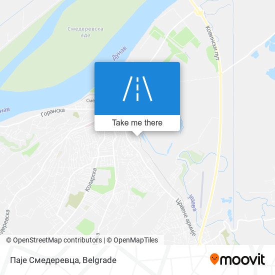 Паје Смедеревца map