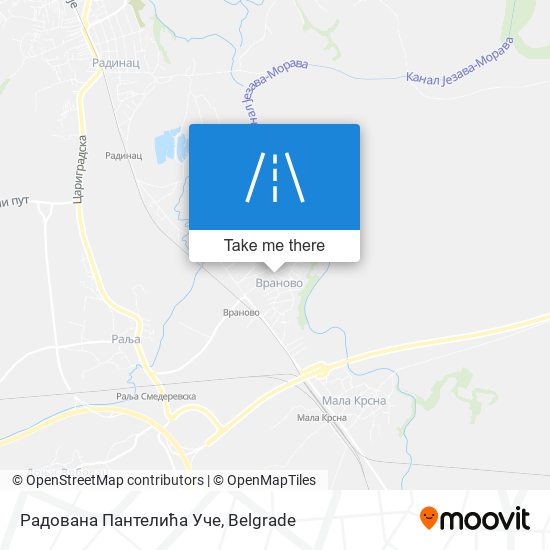 Радована Пантелића Уче map