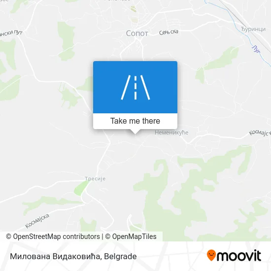 Милована Видаковића map