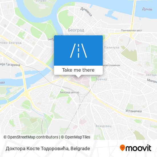 Доктора Косте Тодоровића map