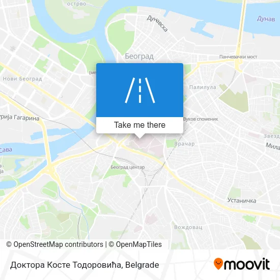 Доктора Косте Тодоровића map