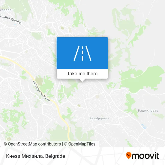 Кнеза Михаила map